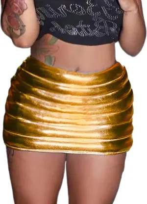 Women's Sexy High Waist Faux Leather Lace Up Side Hollow Out Bodycon Tight Mini Skirt Shiny Metallic Ruched Skirts