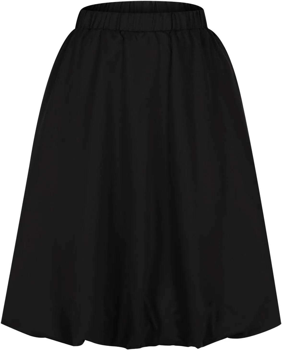 Womens Skirts Midi Length Solid Color Classic Skirt Casual Flowy Pure Boho Beach Flared Hem Skirt 2025 Fashion