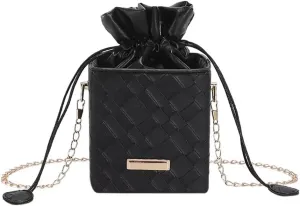 Womens Small Bucket Bag Stylish Drawstring Purse Cute Shoulder Bag Designer Leather Crossbody Purse Vintage Hobo Bag