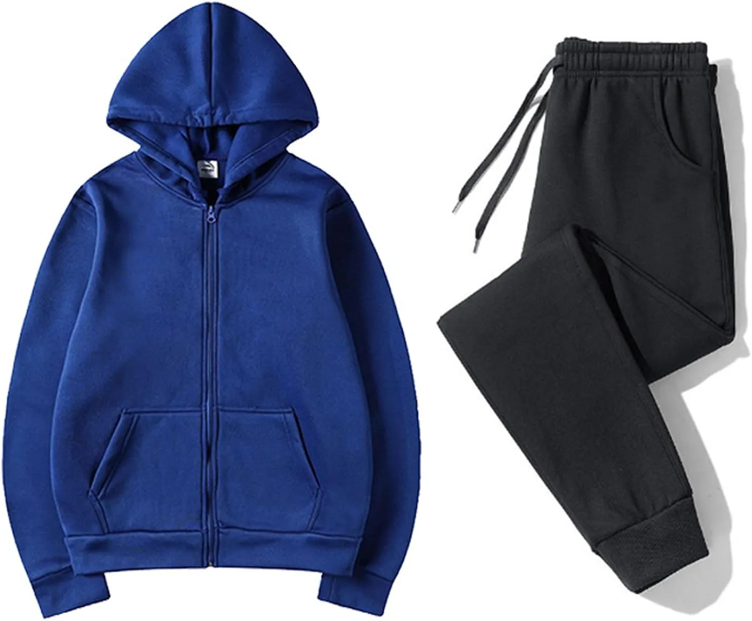 Women's Two Piece Outfits Set Long Sleeve Crewneck Workout Zip Up 2 Piece Fashion 2024 Trendy Pajamas Outfits