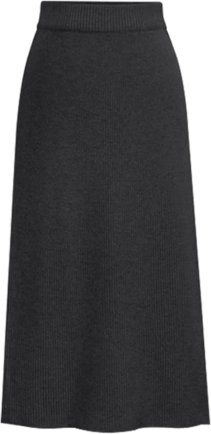 Woolen Waist Skirt Sexy Mid-Calf Elegant Solid Women's Split Knitted High Skirt Skirt Fashion Skirts for Women