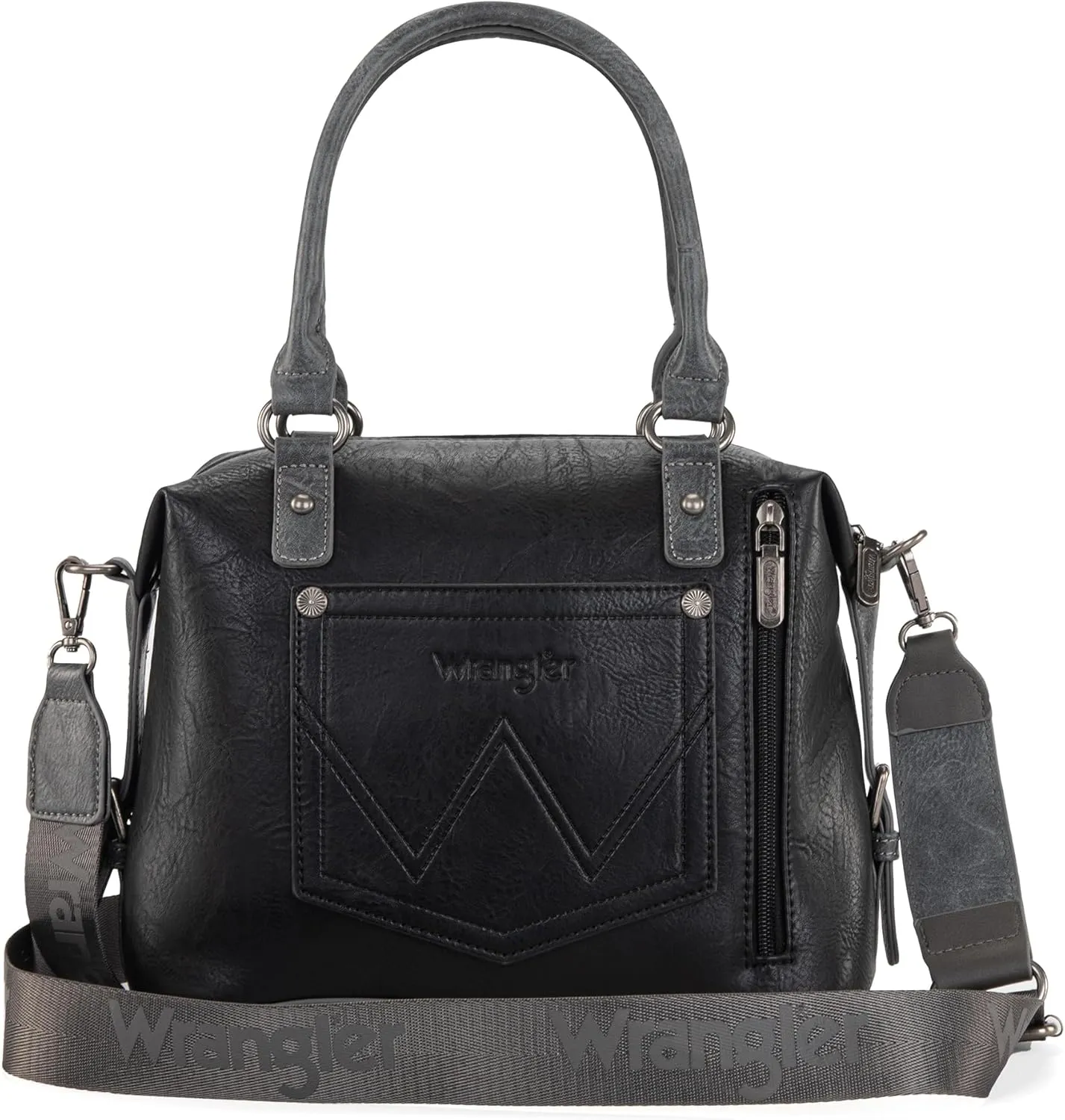 Wrangler Small Doctor Bag for Women Vintage Satchel Bag Western Handbags with Wide Strap