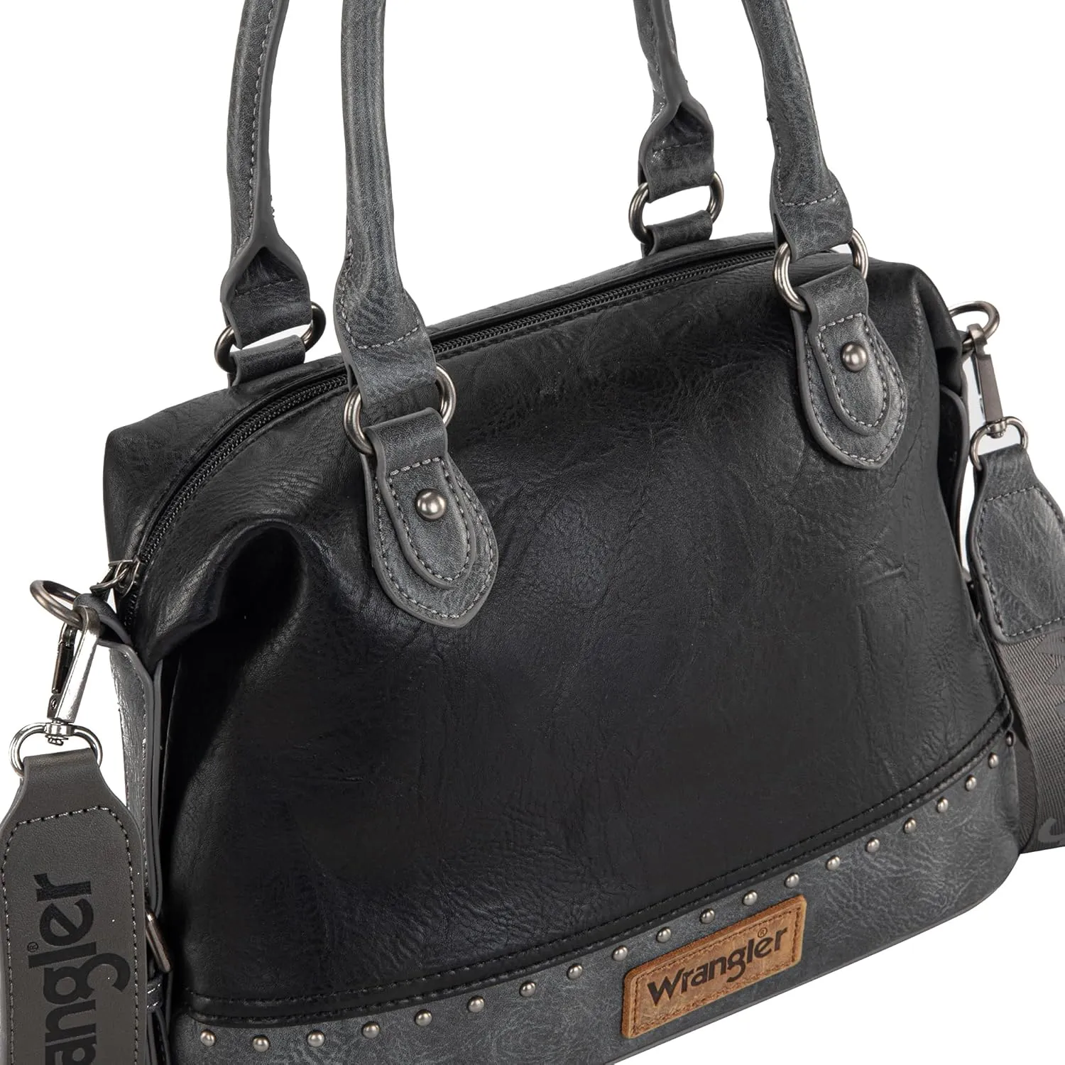 Wrangler Small Doctor Bag for Women Vintage Satchel Bag Western Handbags with Wide Strap