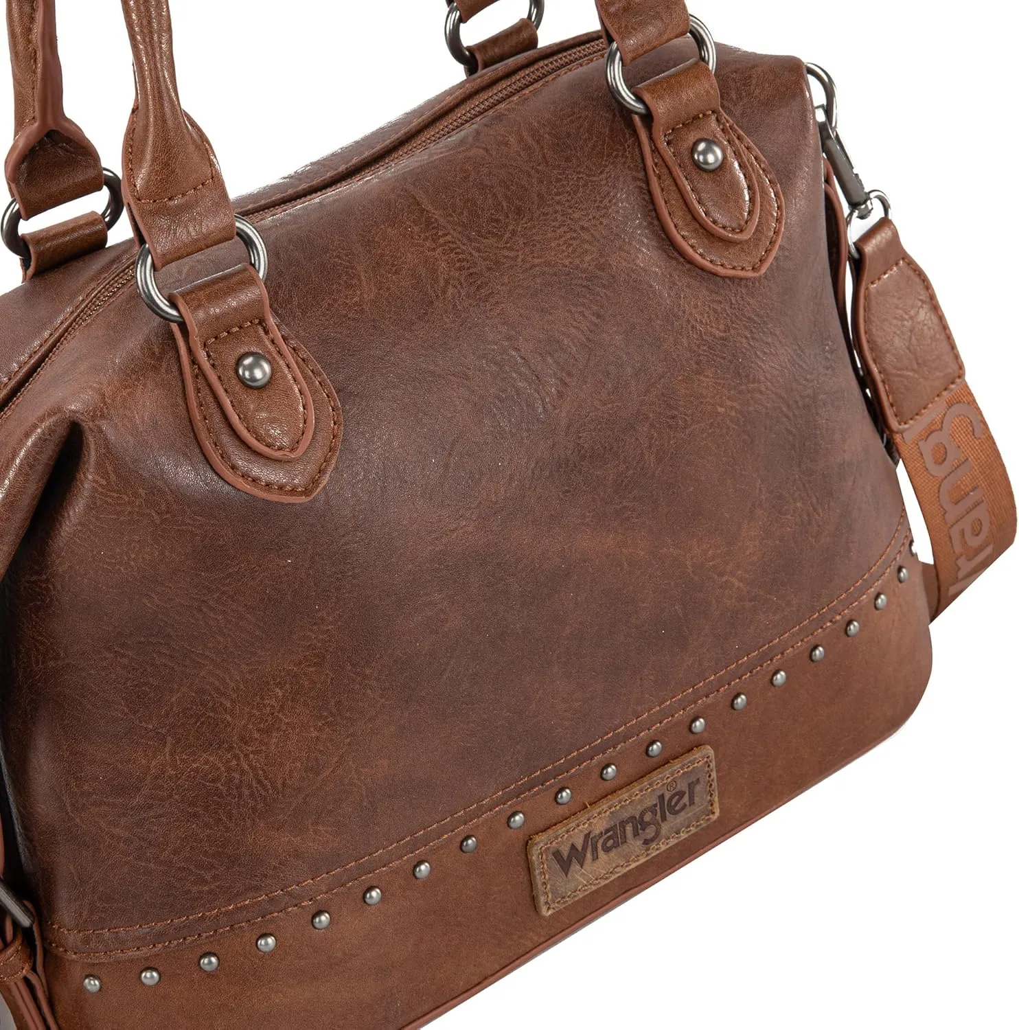 Wrangler Small Doctor Bag for Women Vintage Satchel Bag Western Handbags with Wide Strap