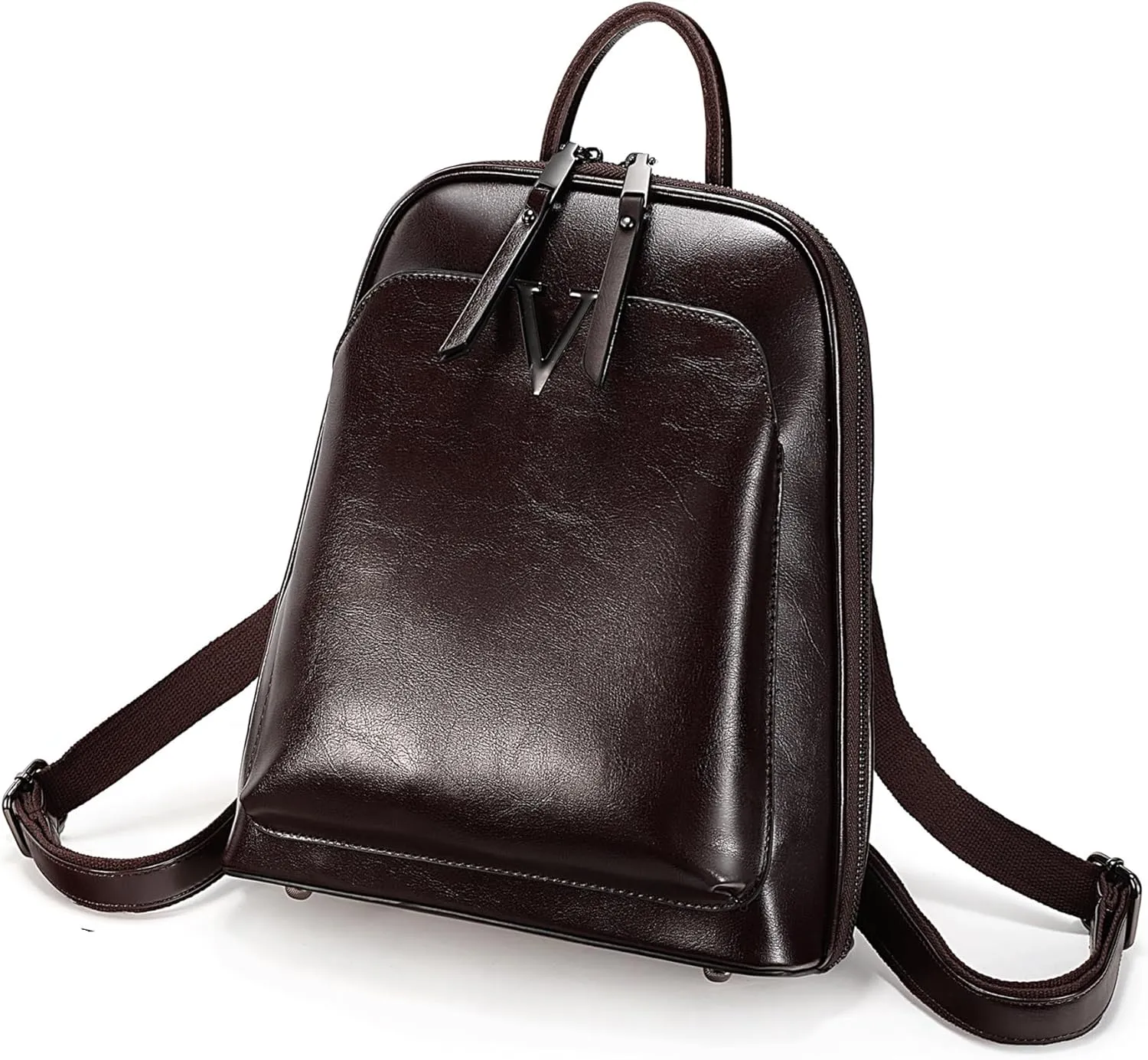 YALUXE Women's Fashion Backpack Handbags Genuine Leather Convertible Anti-theft Back Pack