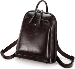 YALUXE Women's Fashion Backpack Handbags Genuine Leather Convertible Anti-theft Back Pack