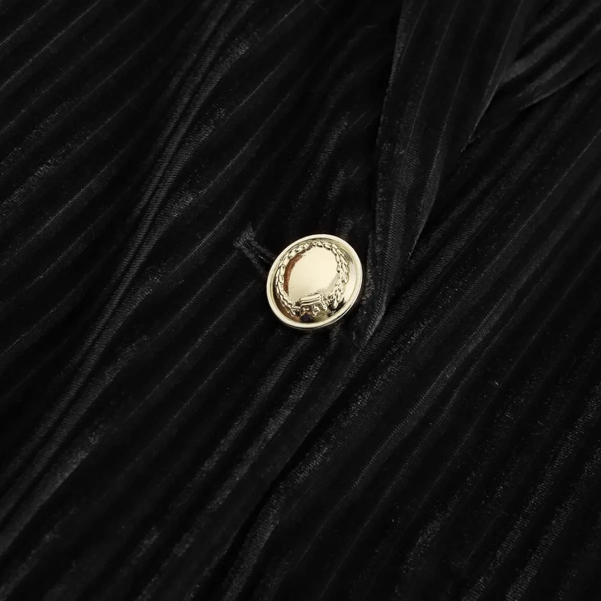 YUNCLOS Womens Velvet Blazer Jacket Slim Fit 1 Button Casual Lapel Office Dress Coat
